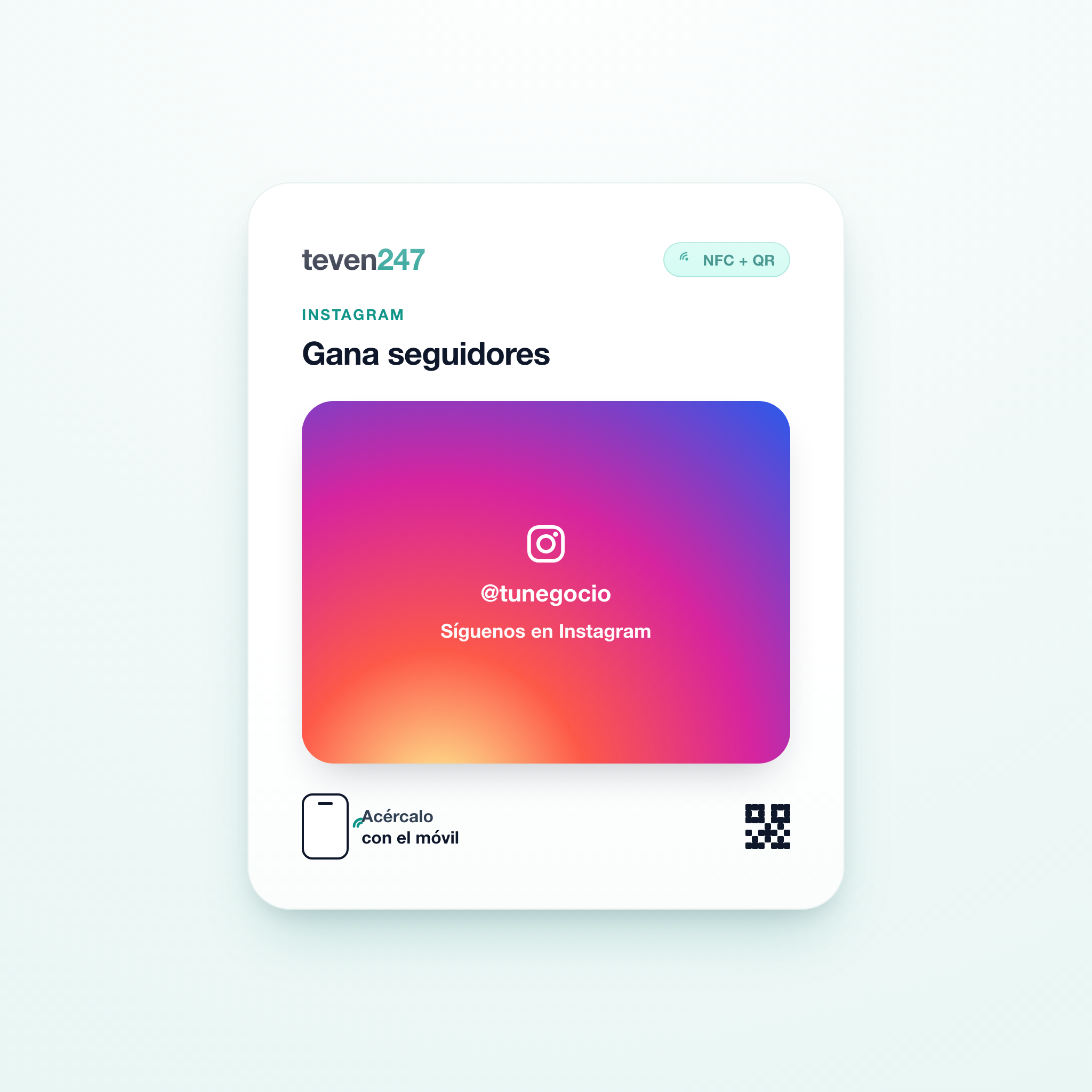 Placa Instagram de teven247